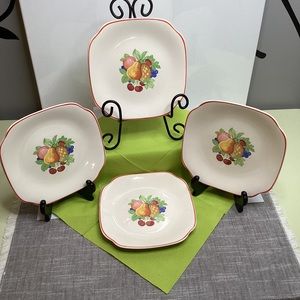 Vintage camwood ivory dessert plates
